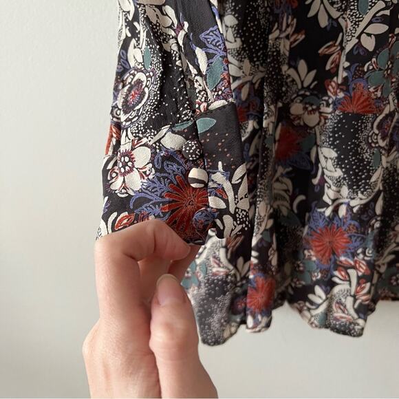 Free People Stealing Fire Floral Print Tunic Mini Dress - Picture 5 of 8